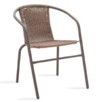 Πολυθρόνα Obbi μέταλλο-pe καφέ 53x59x72εκ