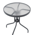 Τραπέζι Watson μέταλλο ανθρακί-γυαλί Φ60x70εκ - Image 3