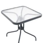 Τραπέζι Watson μέταλλο ανθρακί-γυαλί 70x70x70εκ - Image 3