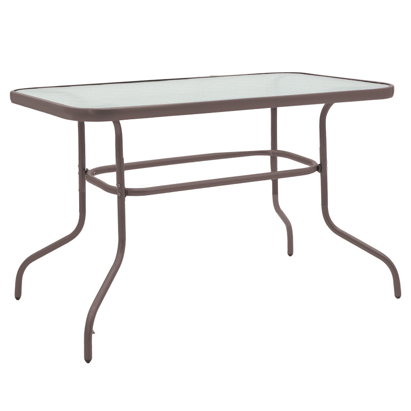 product_pako_130-000034 Τραπέζι Valor μέταλλο καφέ-γυαλί 110x60x70εκ - Image 1