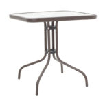 Tραπεζαρία Obbi-Watson σετ 5τεμ καφέ μέταλλο-pe rattan 80x80x70εκ - Image 2