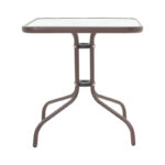 Tραπεζαρία Obbi-Watson σετ 5τεμ καφέ μέταλλο-pe rattan 80x80x70εκ - Image 3