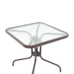 Tραπεζαρία Obbi-Watson σετ 5τεμ καφέ μέταλλο-pe rattan 80x80x70εκ - Image 4