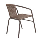 Tραπεζαρία Obbi-Watson σετ 5τεμ καφέ μέταλλο-pe rattan 80x80x70εκ - Image 6
