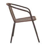 Tραπεζαρία Obbi-Watson σετ 5τεμ καφέ μέταλλο-pe rattan 80x80x70εκ - Image 7