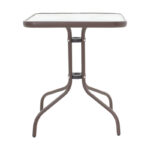 Tραπεζαρία Obbi-Watson σετ 3τεμ καφέ μέταλλο-pe rattan 60x60x70εκ - Image 4
