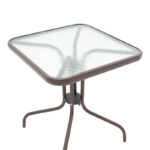 Tραπεζαρία Obbi-Watson σετ 3τεμ καφέ μέταλλο-pe rattan 60x60x70εκ - Image 5
