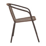 Tραπεζαρία Obbi-Watson σετ 3τεμ καφέ μέταλλο-pe rattan 60x60x70εκ - Image 8