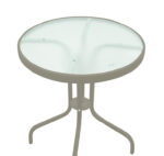 Τραπέζι Watson μέταλλο σαμπανιζέ-γυαλί Φ60x70εκ - Image 3