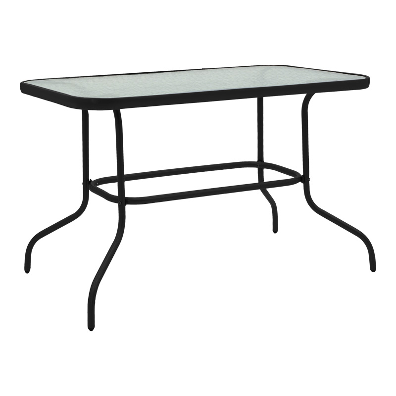 product_pako_130-000094 Τραπέζι Valor μέταλλο μαύρο-γυαλί 110x60x70εκ - Image 1