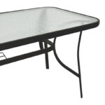 Τραπέζι Ensure μέταλλο μαύρο-γυαλί 140x80x70εκ - Image 5