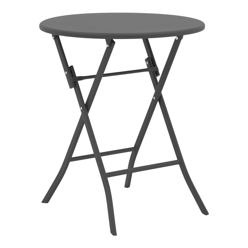 product_pako_130-000111 Τραπέζι Albero πτυσσόμενο μέταλλο σε ανθρακί απόχρωση Φ60x70εκ - Image 1