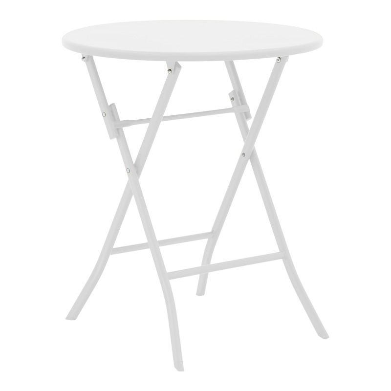 product_pako_130-000112 Τραπέζι Albero πτυσσόμενο μέταλλο σε λευκή απόχρωση Φ60x70εκ - Image 1