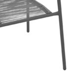Πολυθρόνα Lindaria στοιβαζόμενη μέταλλο-pe rattan σε ανθρακί απόχρωση 54x63x74εκ - Image 7