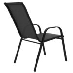 Τραπεζαρία Vergo-Calan 3τεμ μαύρο μέταλλο Φ60x70εκ - Image 4