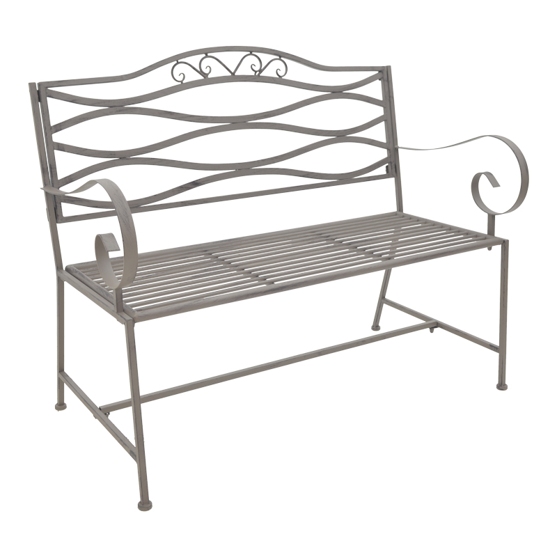 product_pako_137-000008 Παγκάκι Benko μέταλλο σε μπρονζέ απόχρωση 114x45x95εκ - Image 1