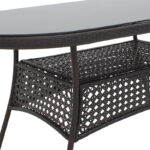 Τραπέζι Cellin μέταλλο-pe rattan καφέ 160x80x77εκ - Image 3