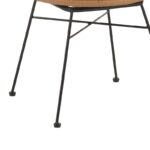 Πολυθρόνα Felicia rattan φυσικό-μεταλλικό μαύρο πόδι Φ60x81εκ - Image 5