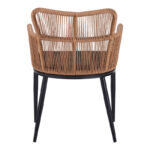 Πολυθρόνα Naoki pe rattan -metal σε φυσική απόχρωση με μαύρα πόδια/μαξιλάρι 59x62.5x82εκ - Image 6