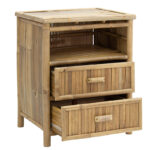 Κομοδίνο Ofra bamboo φυσικό 56x46x69εκ - Image 2