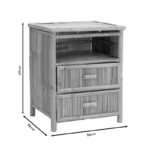 Κομοδίνο Ofra bamboo φυσικό 56x46x69εκ - Image 5