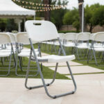 Καρέκλα catering-συνεδρίου πτυσσόμενη Edison χρώμα λευκό (Σετ 4 τεμαχίων) - Image 2