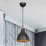 Φωτιστικό οροφής μονόφωτο Lofty Ε27 μαύρο Φ18x22εκ - Image 3