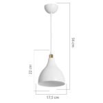 Φωτιστικό οροφής μονόφωτο Lofty Ε27 λευκό Φ18x22εκ - Image 4