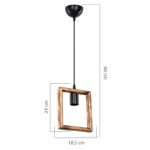 Φωτιστικό οροφής μονόφωτο Isolate Ε27 καρυδί 18.5x3x24εκ - Image 4