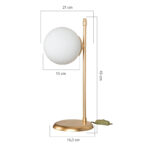 Επιτραπέζιο φωτιστικό Inclusive Ε27 χρυσό 16.5x21x45εκ - Image 4