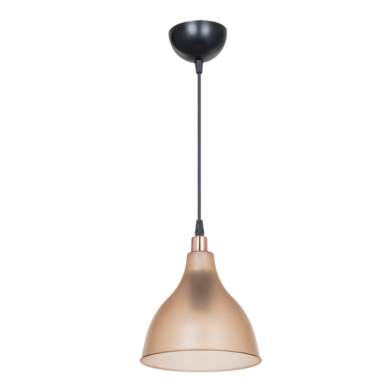 product_pako_147-000152 Φωτιστικό οροφής μονόφωτο Orazio Ε27 μελί-μαύρο Φ18.5x22εκ - Image 1