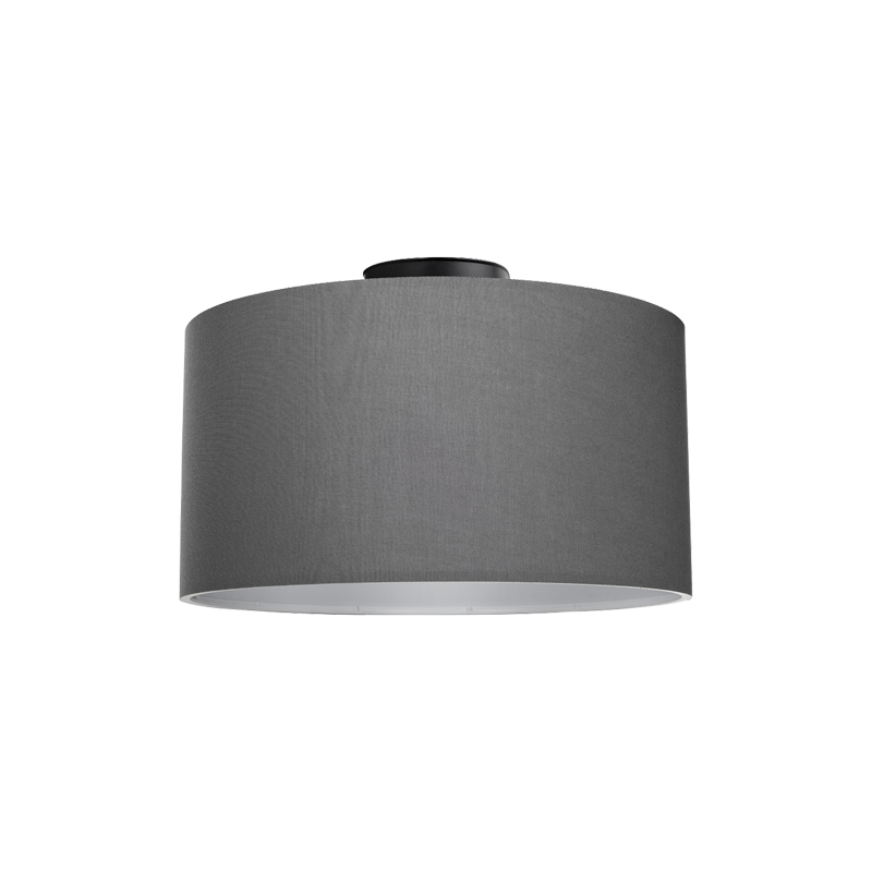 product_pako_147-000164 Φωτιστικό οροφής μονόφωτο Momoa ύφασμα σε γκρι απόχρωση Φ30x21εκ - Image 1