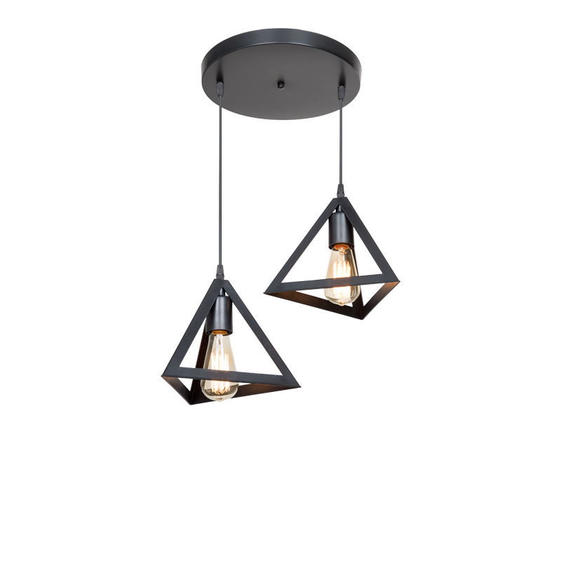 product_pako_147-000167 Φωτιστικό οροφής δίφωτο Kecha pp σε μαύρη απόχρωση Φ50x60εκ - Image 1