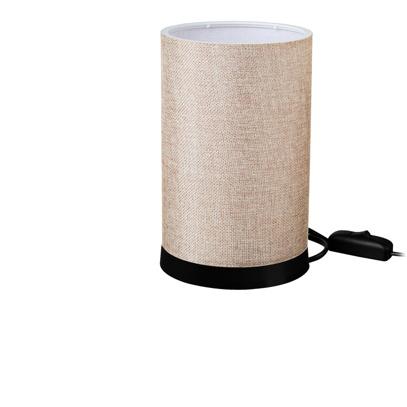product_pako_147-000179 Επιτραπέζιο φωτιστικό Fana ύφασμα σε μπεζ απόχρωση Φ14x21εκ - Image 1