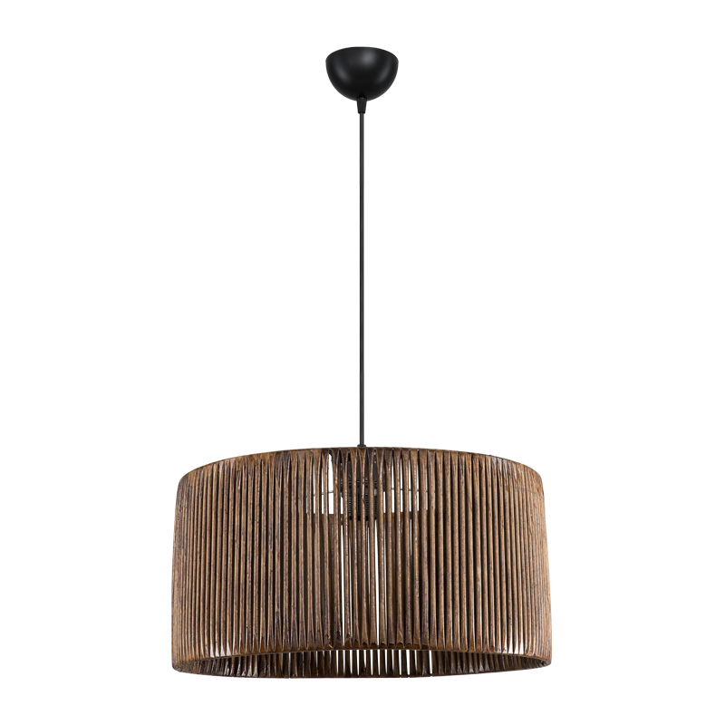 product_pako_147-000191 Φωτιστικό οροφής μονόφωτο Lambu Ε27 σε καφέ απόχρωση Φ40x20εκ - Image 1