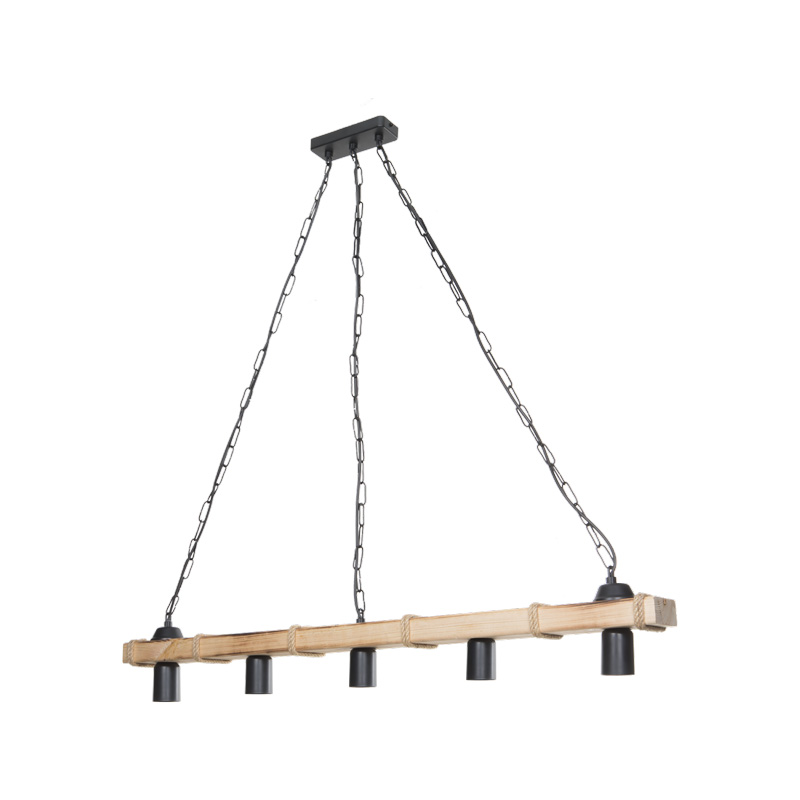 product_pako_147-000202 Φωτιστικό οροφής πεντάφωτο Lagoon Ε27 σε καφέ απόχρωση 100x8.5x10.5εκ - Image 1