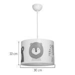 Παιδικό φωτιστικό οροφής Safari led E27 πολύχρωμο PVC Φ30x20εκ - Image 4