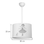 Παιδικό φωτιστικό οροφής Ballerina led E27 πολύχρωμο PVC Φ30x20εκ - Image 4
