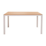 Τραπέζι Nares αλουμίνιο λευκό-plywood φυσικό 140x80x72.5εκ - Image 2