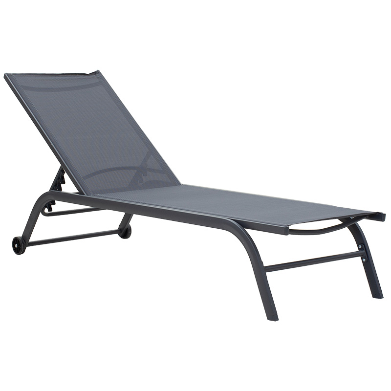 product_pako_152-000009 Ξαπλώστρα Jaipur αλουμίνιο-textilene ανθρακί - Image 1