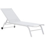 Ξαπλώστρα Jaipur αλουμίνιο λευκό-textilene λευκό