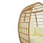 Πολυθρόνα Frox wicker rattan φυσικό-μεταλλικό φυσικό-μαύρο πόδι-μπεζ μαξιλάρι 96x76x145εκ - Image 6