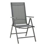 Πολυθρόνα Candor ανθρακί μέταλλο και γκρι textilene 51.5x63.5x107εκ (Σετ 2 τεμαχίων) - Image 2