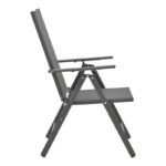 Πολυθρόνα Candor ανθρακί μέταλλο και γκρι textilene 51.5x63.5x107εκ (Σετ 2 τεμαχίων) - Image 5