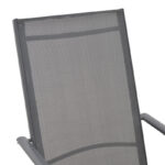 Πολυθρόνα Candor ανθρακί μέταλλο και γκρι textilene 51.5x63.5x107εκ (Σετ 2 τεμαχίων) - Image 8