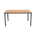 Τραπέζι Nares αλουμίνιο ανθρακί-plywood φυσικό 140x80x72.5εκ - Image 2