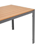 Τραπέζι Nares αλουμίνιο ανθρακί-plywood φυσικό 140x80x72.5εκ - Image 4