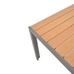 Τραπέζι Nares αλουμίνιο ανθρακί-plywood φυσικό 180x90x72.5εκ - Image 5