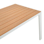 Τραπέζι Nares αλουμίνιο λευκό-plywood φυσικό 180x90x72.5εκ - Image 4