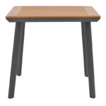 Τραπέζι Synergy αλουμίνιο ανθρακί-plywood φυσικό 80x80x74εκ - Image 2